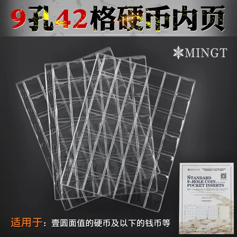 9 Holes 42 Pockets/Page Coin Album 29*29MM PVC Collection Book Collection Coin Holders Protection Album AB-0003
9 Holes 42 Pockets/Page Coin Album 29*29MM PVC Collection Book Collection Coin Holders Protection Album AB-0003