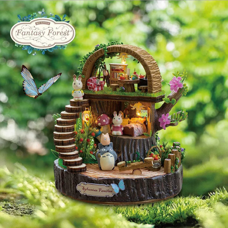 Sylvanian Families House DIY Fantasy Forest Handmade Model Creative Toy Birthday Gift Romantic for children Juguetes Brinquedos 
Sylvanian Families House DIY Fantasy Forest Handmade Model Creative Toy Birthday Gift Romantic for children Juguetes Brinquedos