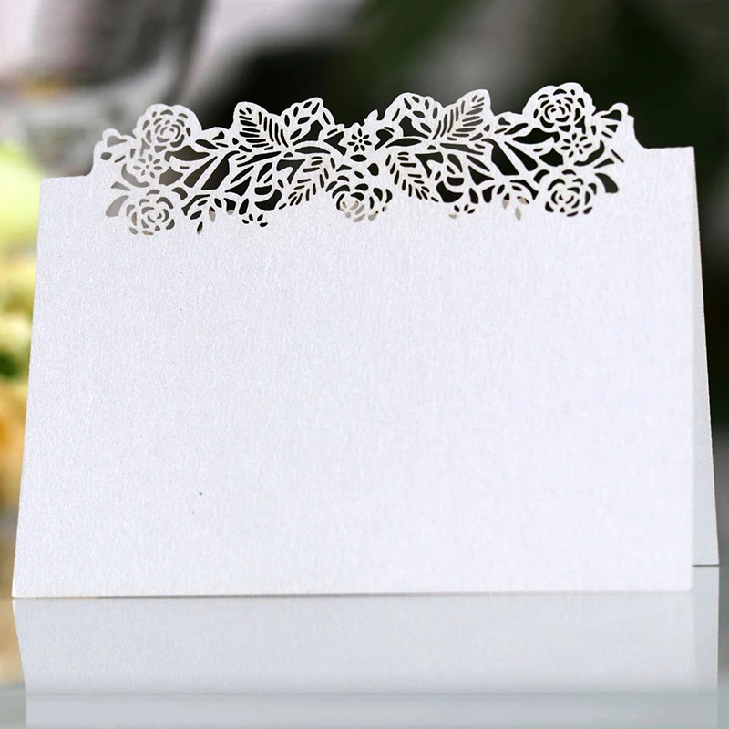 50pcs Laser Cut Rose Butterfly Table Name Place Cards Guest Message Setting Cards Wedding Event Christmas Party Favor Supplies
50pcs Laser Cut Rose Butterfly Table Name Place Cards Guest Message Setting Cards Wedding Event Christmas Party Favor Supplies