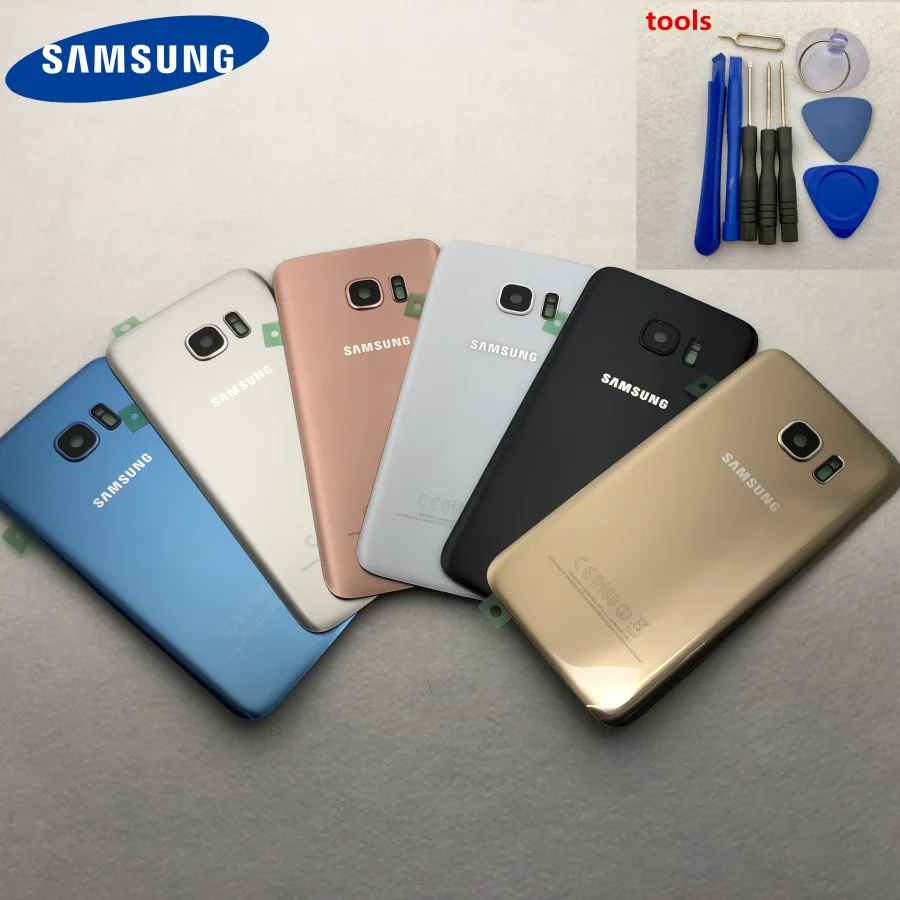Задняя крышка из стекла батареи для Samsung Galaxy S7 Edge G935 G935F задняя корпуса с