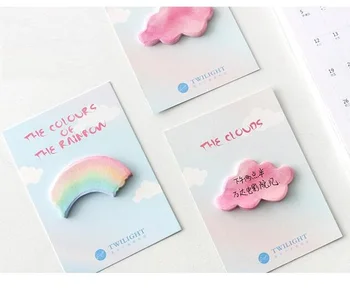 30packs/lot Kawaii Rainbow Clouds shape notepad memo pad Macaron style sticky notes journal message wholesale
30packs/lot Kawaii Rainbow Clouds shape notepad memo pad Macaron style sticky notes journal message wholesale