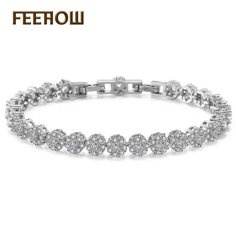 FEEHOW Rose Gold Color Cubic Zirconia Tennis Bracelet & Bangles For Women Christmas Gifts New Fashion Lady Jewelry FWBP2026
FEEHOW Rose Gold Color Cubic Zirconia Tennis Bracelet & Bangles For Women Christmas Gifts New Fashion Lady Jewelry FWBP2026