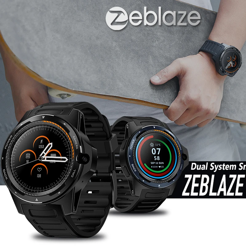Оригинальные Смарт часы Zeblaze thor 5 Nano Sim 1 39 дюйма 2 ГБ + 16 8 Мп фронтальная камера