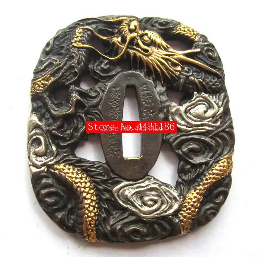 Description Picture 3 of itemDragon Totems Customization-JAPANESE SAMURAI SWORD Accessory Copper Tsuba Katana//Wakizashi/Tanto Guard Fittings