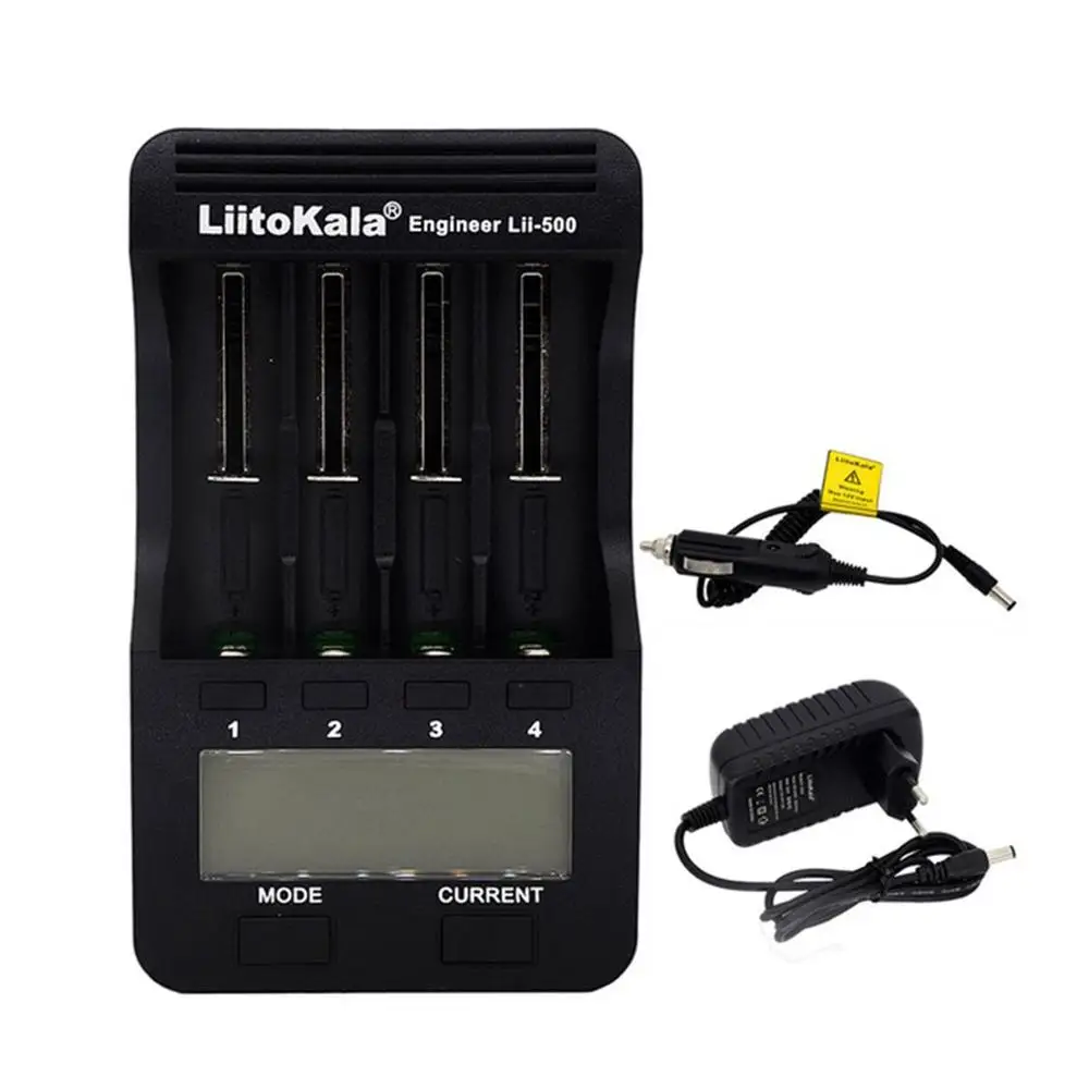 Liitokala Lii-500 18650 LCD Display Charger 26650 21700 14500 10440 4 Slots NiMH li-ion Smart Battery Charger with Adapter
Liitokala Lii-500 18650 LCD Display Charger 26650 21700 14500 10440 4 Slots NiMH li-ion Smart Battery Charger with Adapter