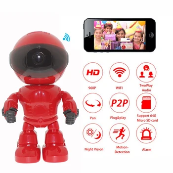 960P 1.3MP HD Wireless IP Camera Wi-fi Robot Camera Wifi Night Vision Camera IP Network Camera CCTV Support Two-way Audio
960P 1.3MP HD Wireless IP Camera Wi-fi Robot Camera Wifi Night Vision Camera IP Network Camera CCTV Support Two-way Audio