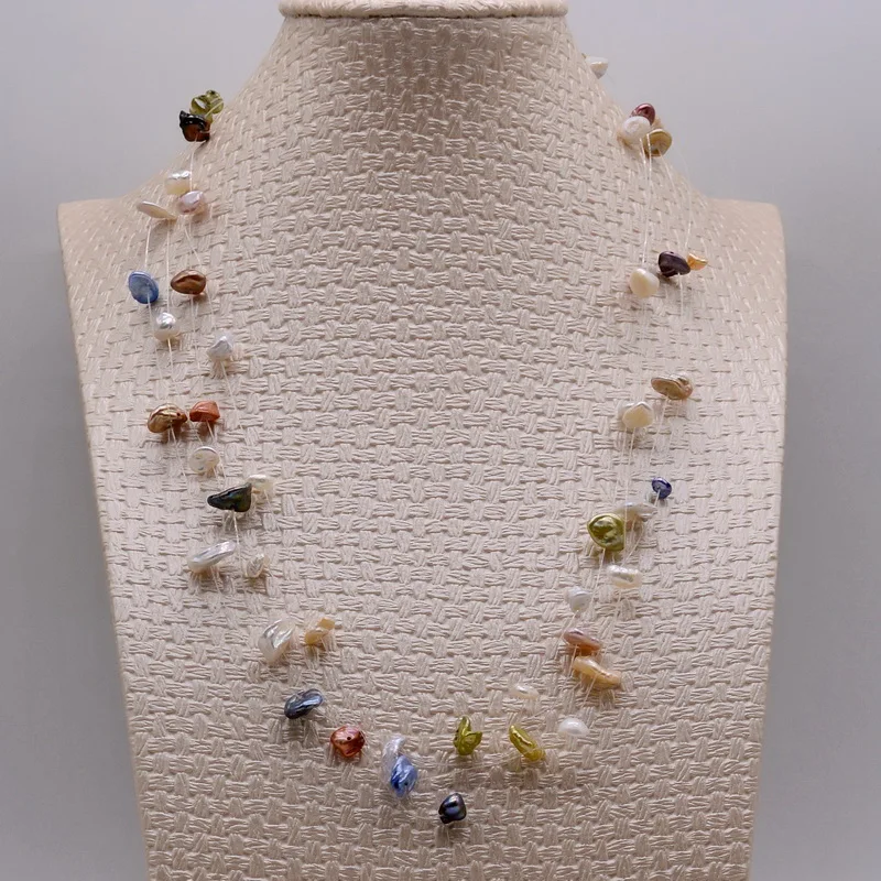 Color Pearl Necklace Irregular Natural Pearl Handmade Fishing Line Short Necklace Gypsophila Necklace Female Gift Recommendation
Color Pearl Necklace Irregular Natural Pearl Handmade Fishing Line Short Necklace Gypsophila Necklace Female Gift Recommendation