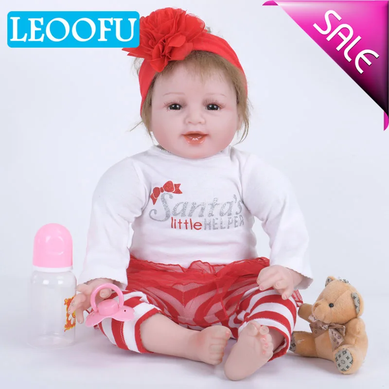 LEOOFU 55cm 22 inch birthday gift princess girl doll handmade silicone vinyl reborn baby dolls with white clothes set kids
LEOOFU 55cm 22 inch birthday gift princess girl doll handmade silicone vinyl reborn baby dolls with white clothes set kids
