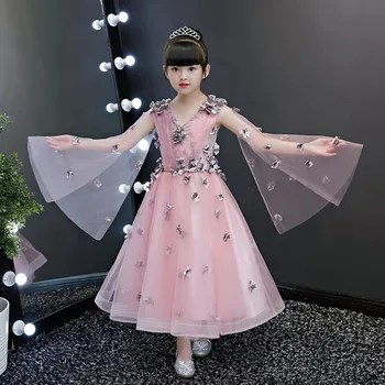 2018Autumn Winter New Children Girls Elegant Pink Color Appliques Flowers Birthday Wedding Party Long Dress Kids Baby Host Dress
2018Autumn Winter New Children Girls Elegant Pink Color Appliques Flowers Birthday Wedding Party Long Dress Kids Baby Host Dress