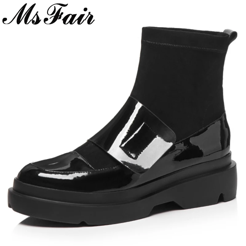 MsFair Round Toe Thick Bottom Women Boots Fashion Mixed Colors Black Ankle Boots Shoes Woman Elegant Platform Boots Women Shoes
MsFair Round Toe Thick Bottom Women Boots Fashion Mixed Colors Black Ankle Boots Shoes Woman Elegant Platform Boots Women Shoes
