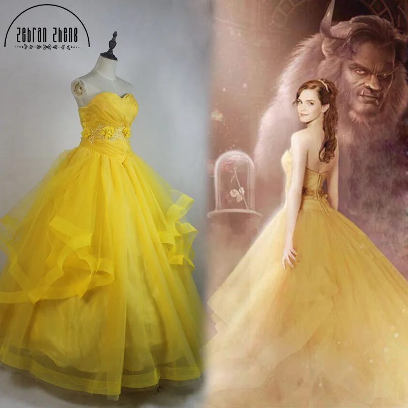 Newest Moive Beauty And The Beast Belle Princess Cosplay Costume Yellow Top Dress For Adults Women Girls Can Be Custom Made
Newest Moive Beauty And The Beast Belle Princess Cosplay Costume Yellow Top Dress For Adults Women Girls Can Be Custom Made