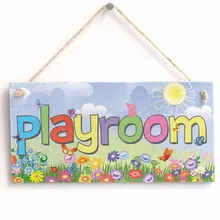 Meijiafei 'playroom'-ילדים סימן-לשחק חדר דלת סימן/שלט 10 "x 5"(China)