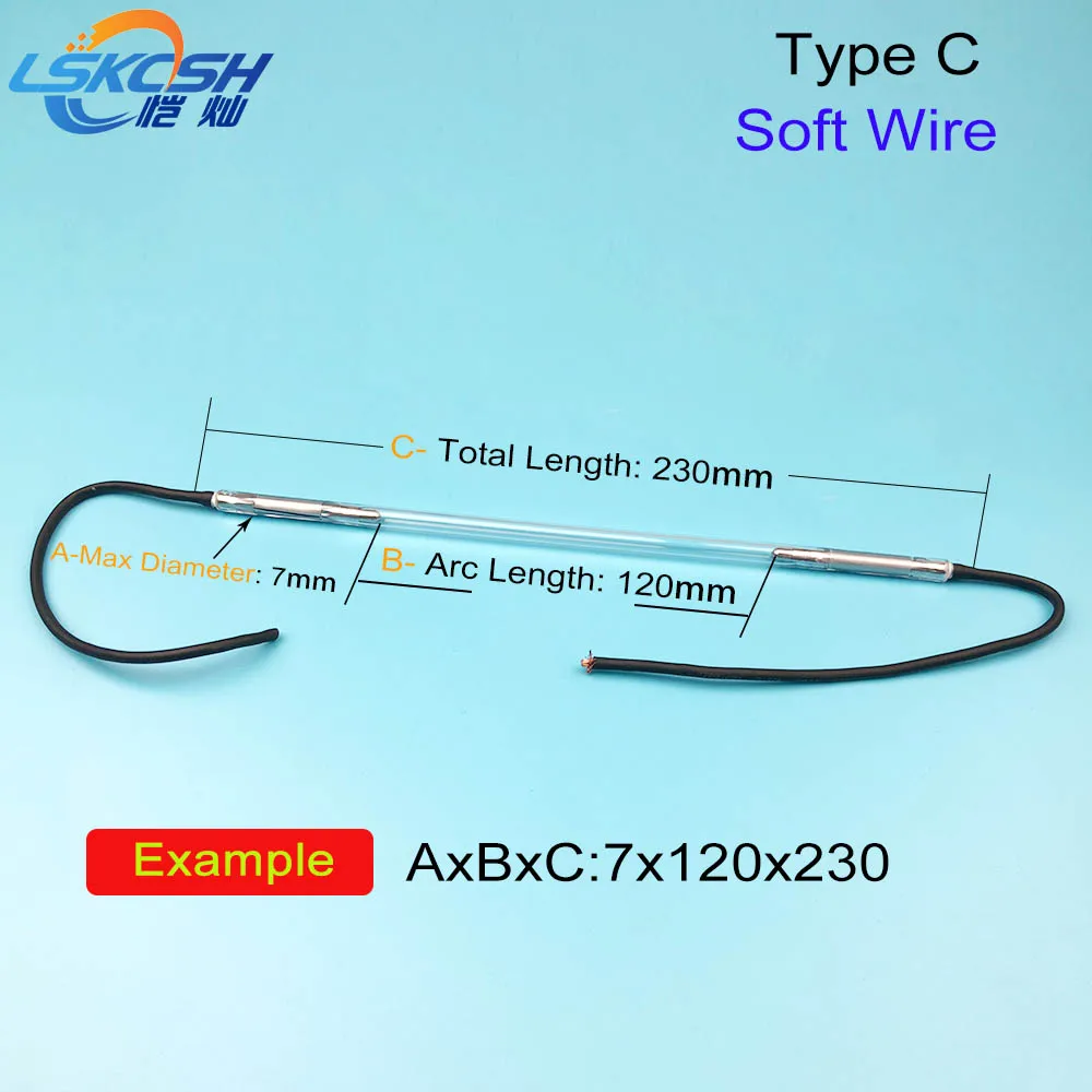 LSKCSH Xenon Lamp With soft wire Xe IPL 7x120x230 for Han's Aohua YAG Laser Welding Machines 1064nm
LSKCSH Xenon Lamp With soft wire Xe IPL 7x120x230 for Han's Aohua YAG Laser Welding Machines 1064nm