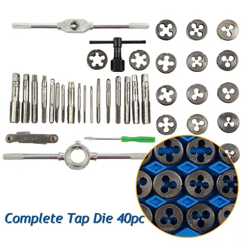 Tap Die Set M3-M12 Screw Thread Metric Taps Wrench Dies DIY Kit Wrench Screw Threading Hand Tools Alloy Metal With Box 40pcs/set
Tap Die Set M3-M12 Screw Thread Metric Taps Wrench Dies DIY Kit Wrench Screw Threading Hand Tools Alloy Metal With Box 40pcs/set