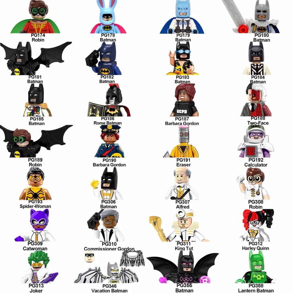 20PCS/lot Spider-Woman Eraser Two-face Calculator Barbara Gordon Rome Batman Movie Building Blocks Gift Toys for Children
20PCS/lot Spider-Woman Eraser Two-face Calculator Barbara Gordon Rome Batman Movie Building Blocks Gift Toys for Children