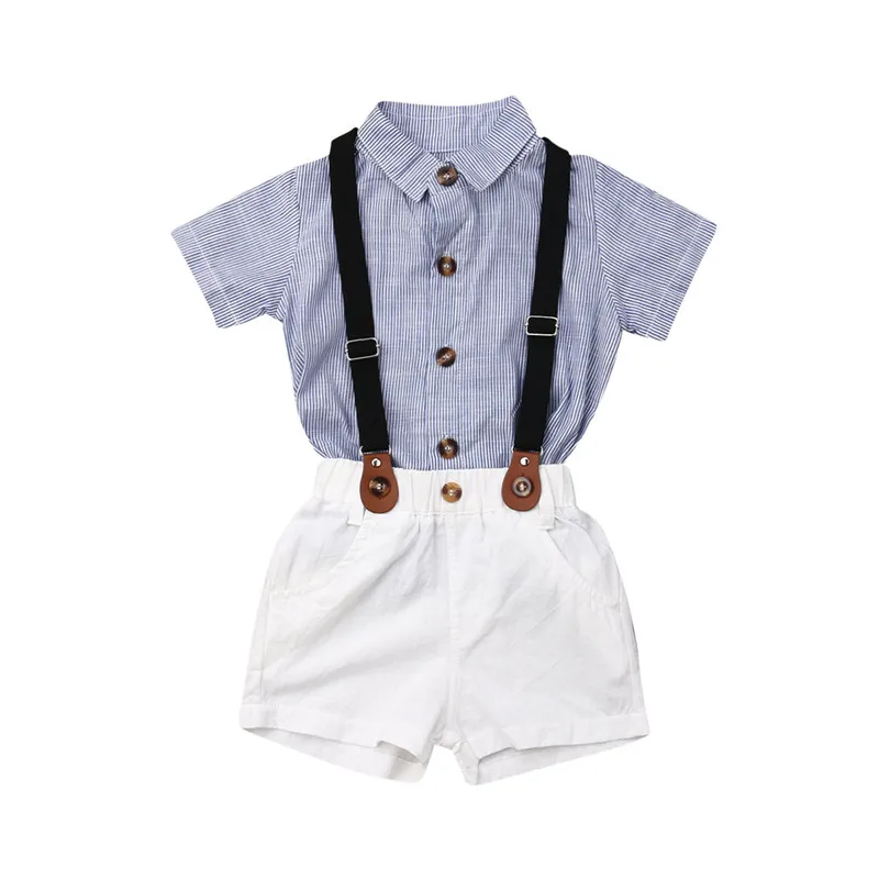 Summer Newborn Toddler Baby Boy Clothes Short Sleeve Striped Tops+Solid Strap Pant Tuxedo Suit Bowtie Outfit Clothes
Summer Newborn Toddler Baby Boy Clothes Short Sleeve Striped Tops+Solid Strap Pant Tuxedo Suit Bowtie Outfit Clothes