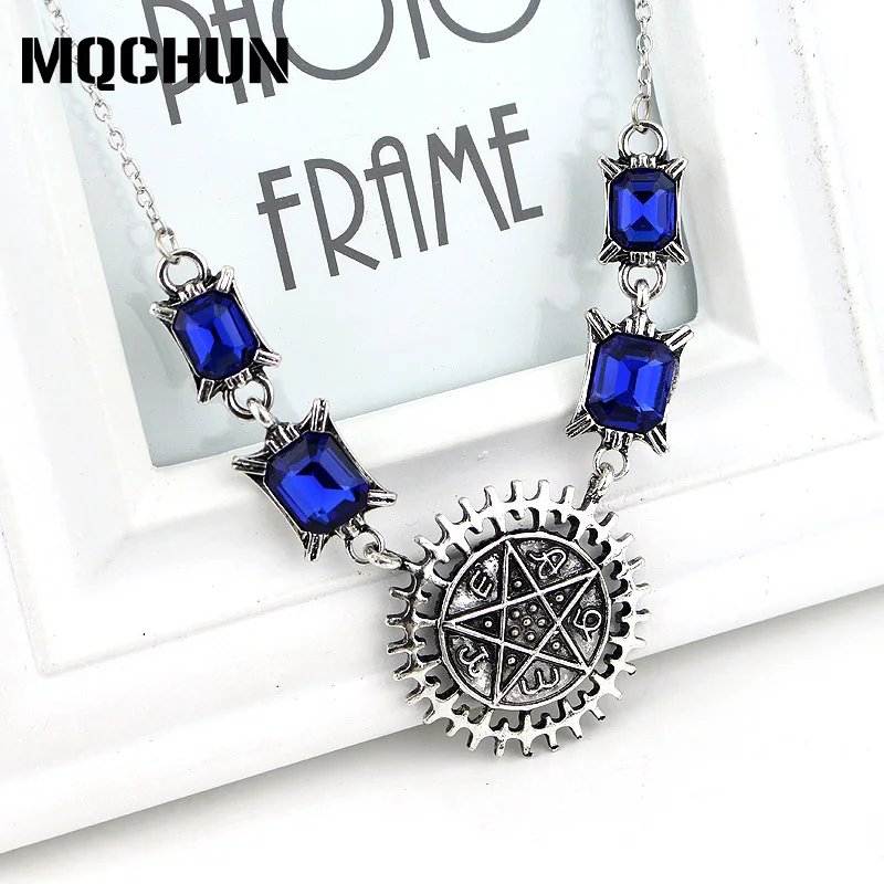 Fashion Accessories Hot Anime Black Butler Ciel Eye Blue Crystal Pendant Necklace Pentacle Necklaces for Women
Fashion Accessories Hot Anime Black Butler Ciel Eye Blue Crystal Pendant Necklace Pentacle Necklaces for Women