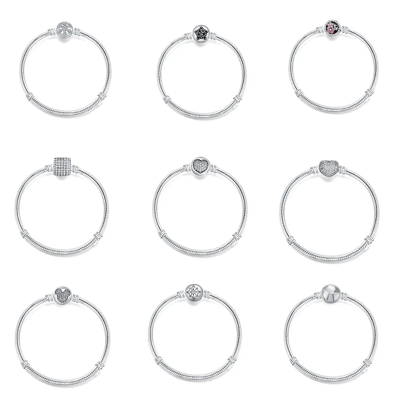 Nine Style Fashion Style 925 Silver Charms Crystal Snake Chain Diy Bracelets For Women Beads & Pendant Jewelry
Nine Style Fashion Style 925 Silver Charms Crystal Snake Chain Diy Bracelets For Women Beads & Pendant Jewelry