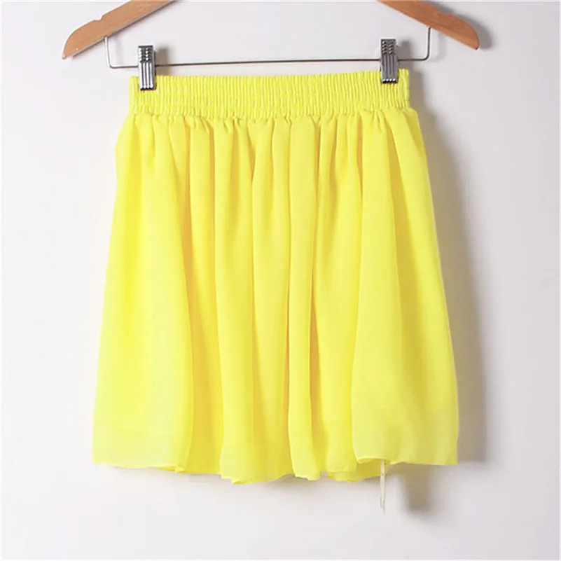Yellow Double-deck Skirt Female Sweet Pleated Skirt 2018 Summer Sexy High Waist Chiffon Short Skirts Fashion Tulle Mini Skirt
Yellow Double-deck Skirt Female Sweet Pleated Skirt 2018 Summer Sexy High Waist Chiffon Short Skirts Fashion Tulle Mini Skirt