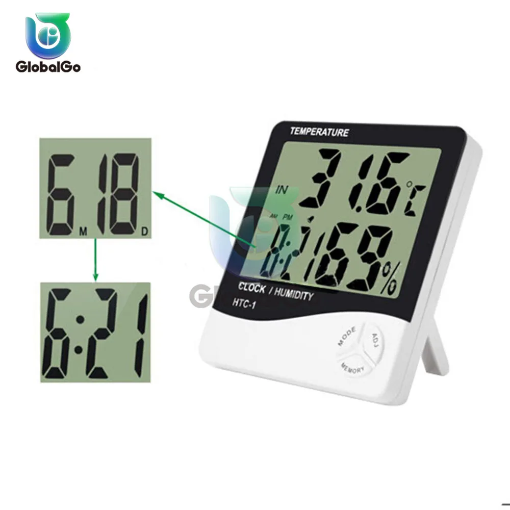 Weather Station HTC-1 Indoor Outdoor Thermometer Hygrometer Digital LCD Temperature Humidity Meter Alarm Clock
Weather Station HTC-1 Indoor Outdoor Thermometer Hygrometer Digital LCD Temperature Humidity Meter Alarm Clock