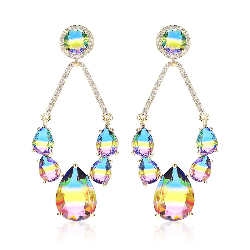 XIUMEIYIZU Luxury Noble Purple/white/Multicolor Cubic Zirconia Drop Earrings Clear CZ Earrings for Wedding Jewelry
XIUMEIYIZU Luxury Noble Purple/white/Multicolor Cubic Zirconia Drop Earrings Clear CZ Earrings for Wedding Jewelry