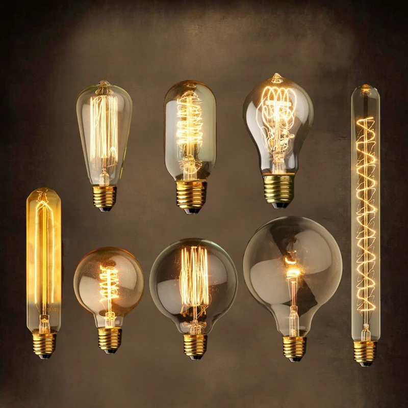 Dimmable Retro Edison Light Bulb E27 40W 110V 220V Ampoule Retro Lamp Incandescent Filament Vintage Decorative Light Bulb
Dimmable Retro Edison Light Bulb E27 40W 110V 220V Ampoule Retro Lamp Incandescent Filament Vintage Decorative Light Bulb