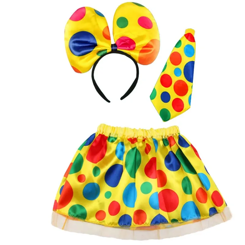 Girls Boy women Fun Clown Cosplay Stage Performance Costume Polka Dot Headband Tie Skirt Carnival Party Clown Cosplay Christmas
Girls Boy women Fun Clown Cosplay Stage Performance Costume Polka Dot Headband Tie Skirt Carnival Party Clown Cosplay Christmas