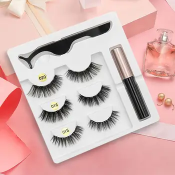 3Pairs 3D Magnetic Natural False Eyelashes Fake Lashes Set with Waterproof Liquid Eyeliner Tweezers Eyelashes Extension Makeup
3Pairs 3D Magnetic Natural False Eyelashes Fake Lashes Set with Waterproof Liquid Eyeliner Tweezers Eyelashes Extension Makeup