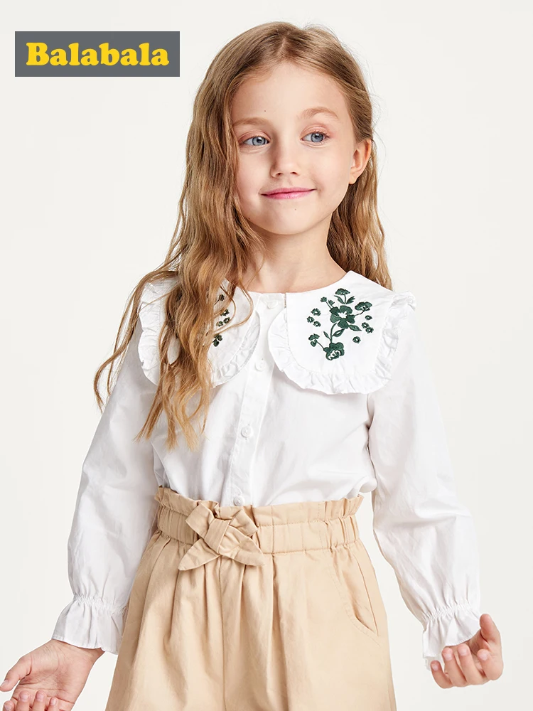 Balabala Girls foreign style white shirt baby cotton long sleeve blouse autumn 2019 new children shirt long-sleeved cotton thin
Balabala Girls foreign style white shirt baby cotton long sleeve blouse autumn 2019 new children shirt long-sleeved cotton thin