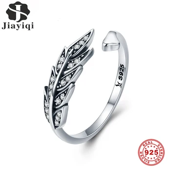 Jiayiqi 100% Real 925 Sterling Silver Rings Feather Wings Never Fade Adjustable For Women Wedding Anniversary Fine Jewelry Gift
Jiayiqi 100% Real 925 Sterling Silver Rings Feather Wings Never Fade Adjustable For Women Wedding Anniversary Fine Jewelry Gift