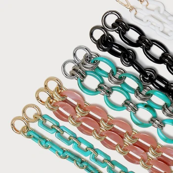 Fashion Acrylic Alloy Chains Shoulder Strap Women Bag Belts Brand Resin Purse Accessories Straps Acrylic You Handbags Belt Lady
Fashion Acrylic Alloy Chains Shoulder Strap Women Bag Belts Brand Resin Purse Accessories Straps Acrylic You Handbags Belt Lady