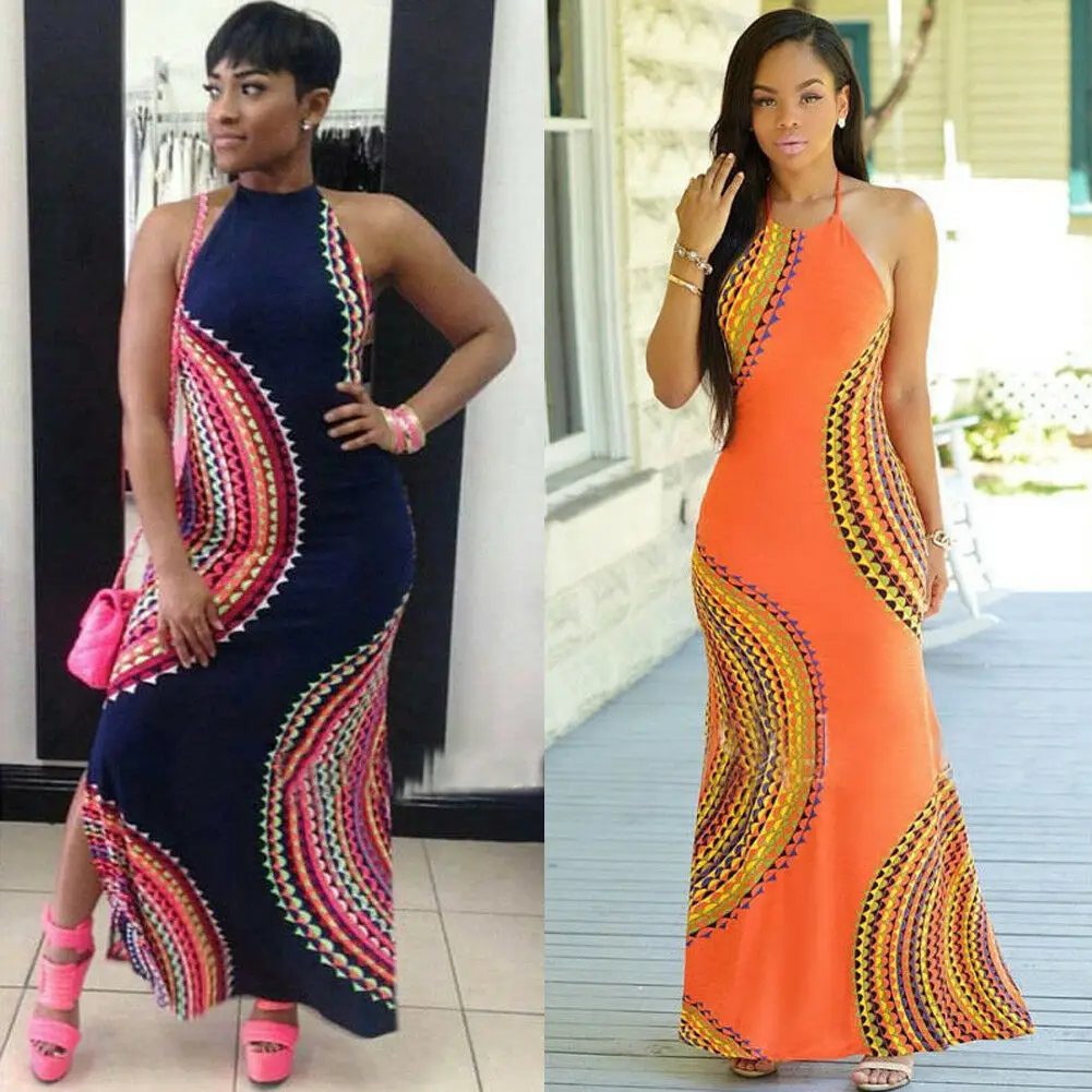 Summer Dress 2019 Women Halter Sleeveless Long Maxi Dress Holiday Evening Party Plus Size Dress Sundress Robe Femme
Summer Dress 2019 Women Halter Sleeveless Long Maxi Dress Holiday Evening Party Plus Size Dress Sundress Robe Femme