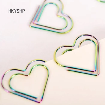 HKYSHP 12 pcs/set New Hot Selling Electroplating Color Gold Love Paperclip Bookmark Hyun Rainbow Colorful Clips Office Supplies
HKYSHP 12 pcs/set New Hot Selling Electroplating Color Gold Love Paperclip Bookmark Hyun Rainbow Colorful Clips Office Supplies