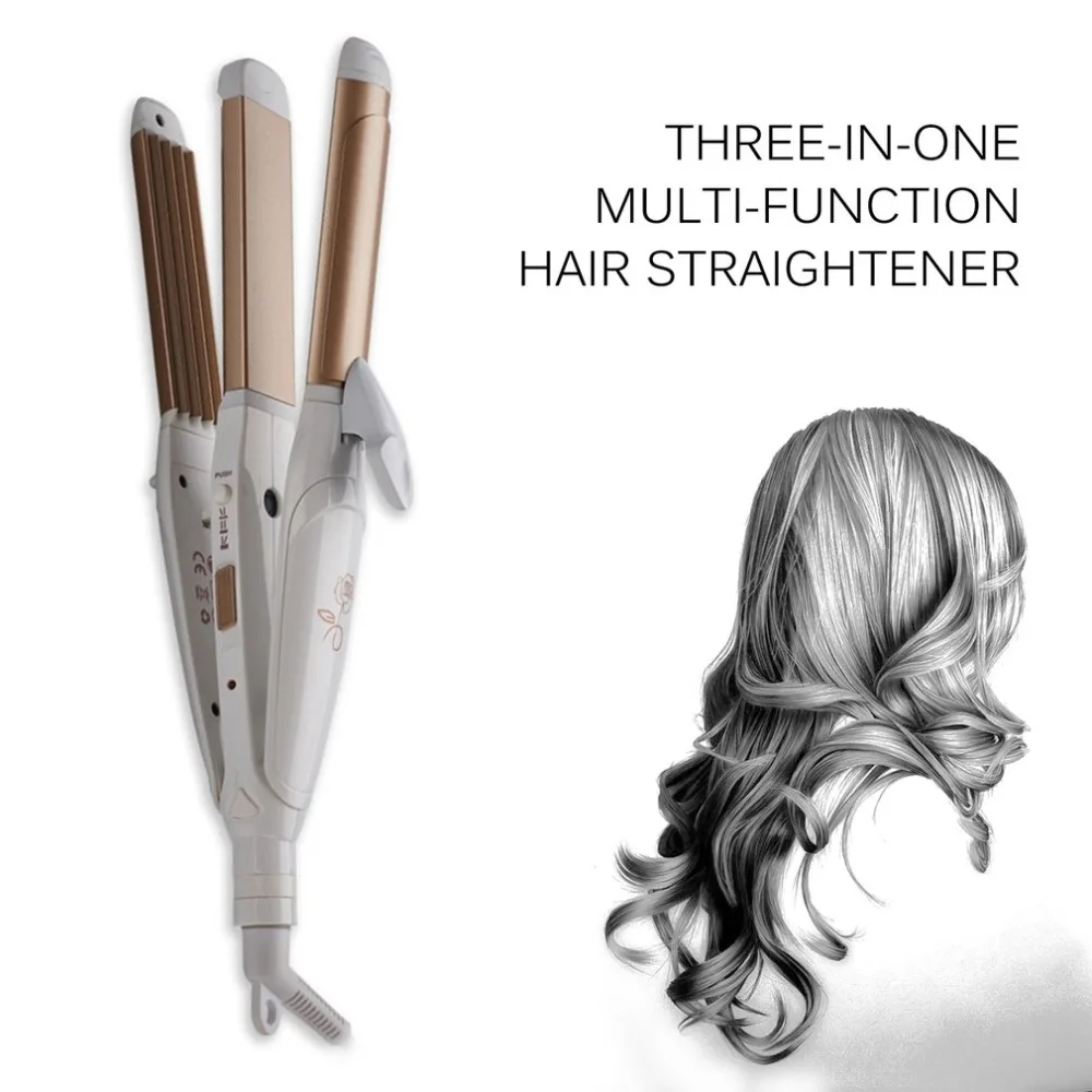 3 In 1 Multifunctional Hair Straightener Hair Curling Iron Multifunction Corrugated Flat Iron Corn Plate Heated Roller
3 In 1 Multifunctional Hair Straightener Hair Curling Iron Multifunction Corrugated Flat Iron Corn Plate Heated Roller