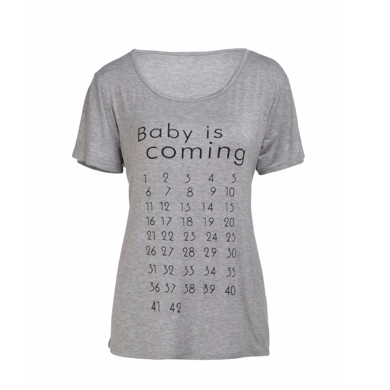 Summer Tops Pregnancy Baby Is Coming Print Maternity Tshirt Pregnant Funny Top Plus Size 2019 Casual Women Mom Clothes
Summer Tops Pregnancy Baby Is Coming Print Maternity Tshirt Pregnant Funny Top Plus Size 2019 Casual Women Mom Clothes