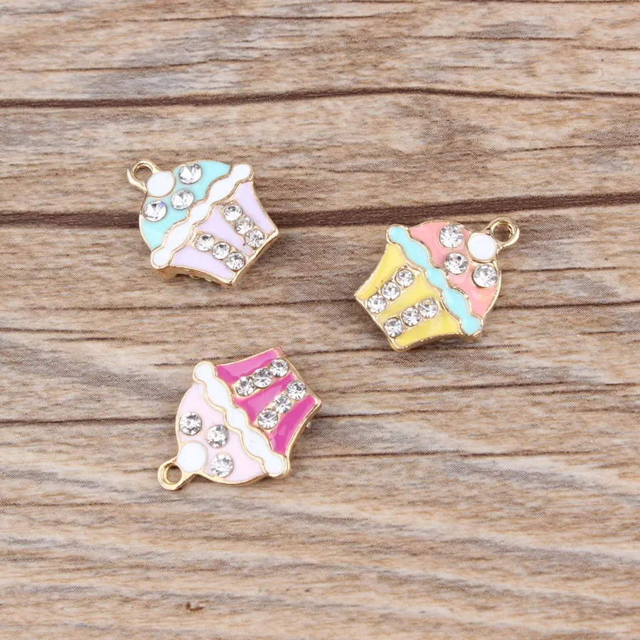 MRHUANG 10pcs/pack Rhinestone Cake Enamel Charms Alloy Oil drop Pendant fit for bracelet DIY Fashion Jewelry Accessories
MRHUANG 10pcs/pack Rhinestone Cake Enamel Charms Alloy Oil drop Pendant fit for bracelet DIY Fashion Jewelry Accessories