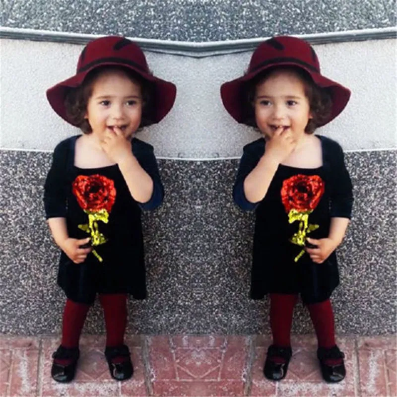 Adorable Embroidery Flower Dress For Girls Fashion Kids Girls Sequin 3D Flower Party Dress Long Sleeve Velvet Dresses Vestidos
Adorable Embroidery Flower Dress For Girls Fashion Kids Girls Sequin 3D Flower Party Dress Long Sleeve Velvet Dresses Vestidos