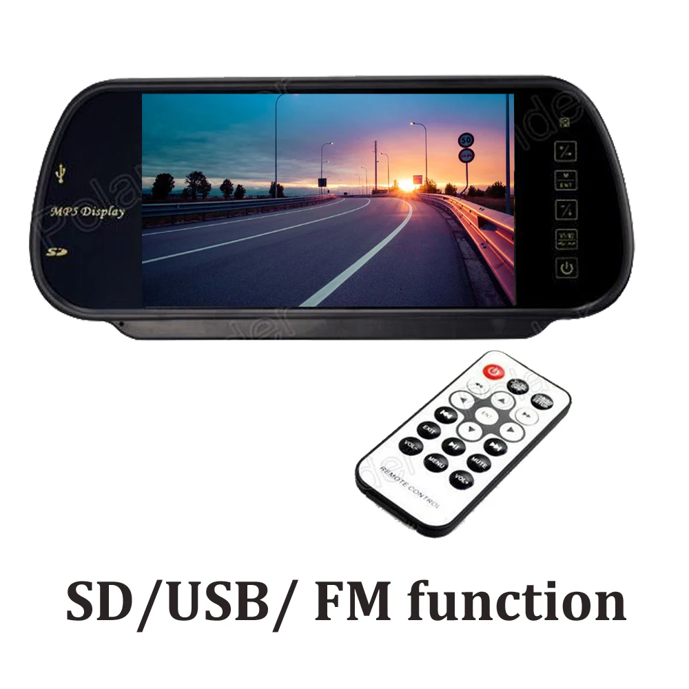 7 Inch TFT LCD 480x234 Car Rear View Mirror Monitor MP5 SD USB FM transmitter auto Parking Monitor 2 AV in reversing priority
7 Inch TFT LCD 480x234 Car Rear View Mirror Monitor MP5 SD USB FM transmitter auto Parking Monitor 2 AV in reversing priority