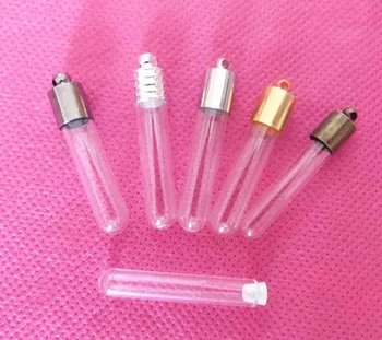 100pcs---charm 6X30mm tube rice vial glass wishing bottle & rubber & metal cap(need glue) 
100pcs---charm 6X30mm tube rice vial glass wishing bottle & rubber & metal cap(need glue)