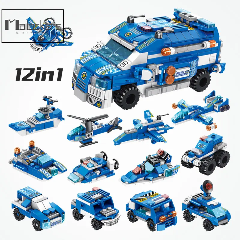 GSBAN Compatible 569pcs Self-Locking Bricks City Police Series Car 12iN1 Building Blocks Children Toys Technic Assembly Vehicles
GSBAN Compatible 569pcs Self-Locking Bricks City Police Series Car 12iN1 Building Blocks Children Toys Technic Assembly Vehicles