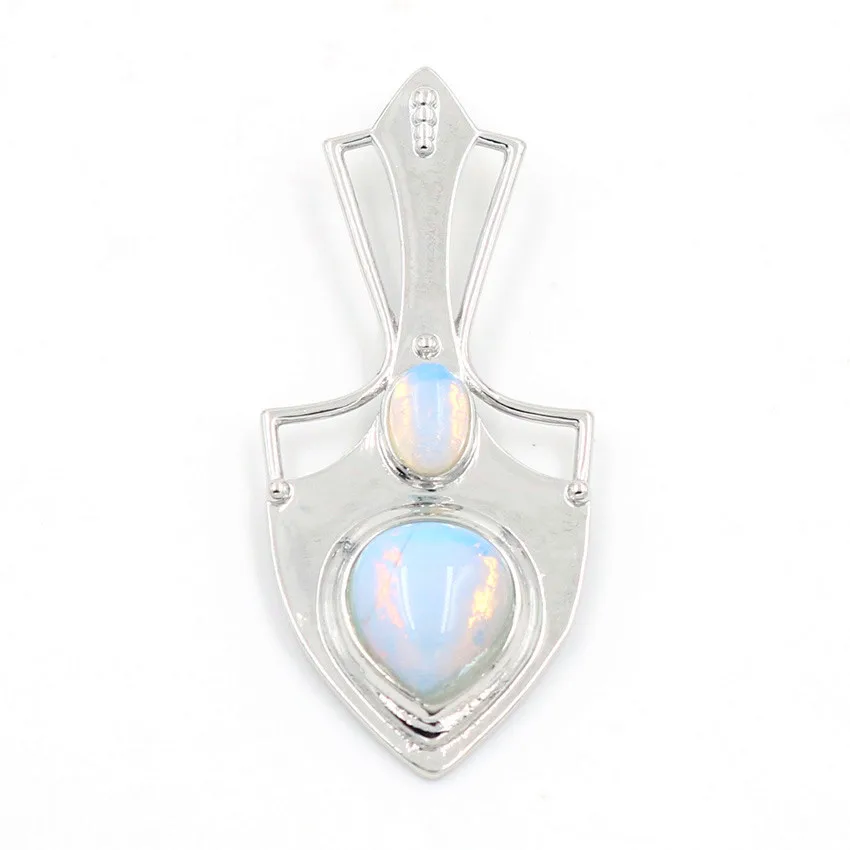 FYJS Unique Silver Plated Anchor Shape Water Drop Opalite Opal Pendant Modern Accessories
FYJS Unique Silver Plated Anchor Shape Water Drop Opalite Opal Pendant Modern Accessories