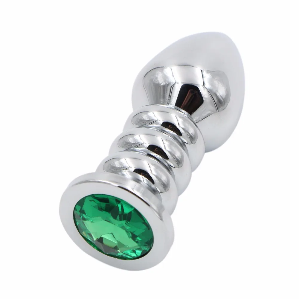 Spiral Anal Beads Metal Anal Plug Stainless Steel Crystal Jewelry Butt Plug Adult Sex Toys for Women Men Gay Erotic Toys Shop