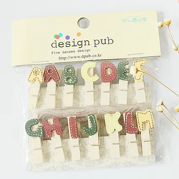 14 pcs/lot Creative Colorful Letters Wooden Clip Photo paper Clothespin Craft Clips Party Decoration Clip with Hemp Rope
14 pcs/lot Creative Colorful Letters Wooden Clip Photo paper Clothespin Craft Clips Party Decoration Clip with Hemp Rope