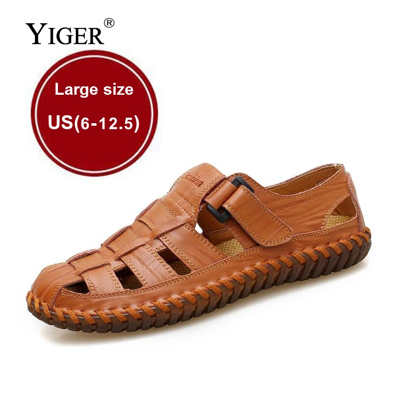 YIGER NEW Men's Sandals Genuine Leather Casual beach shoes Large size Sandals 38-48 Oxford soles Sandals Leisure non-slip 0061
YIGER NEW Men's Sandals Genuine Leather Casual beach shoes Large size Sandals 38-48 Oxford soles Sandals Leisure non-slip 0061