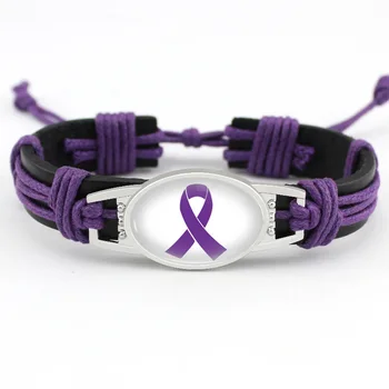 Medical Alert Alzheimers Meningitis Lupus Epilepsy Pancreatic Cancer Domestic Violence Rett Syndrome Hope Ribbon LeatherBracelet
Medical Alert Alzheimers Meningitis Lupus Epilepsy Pancreatic Cancer Domestic Violence Rett Syndrome Hope Ribbon LeatherBracelet