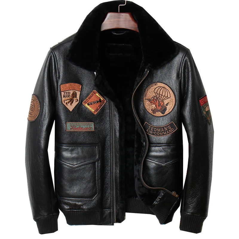 HARLEY DAMSON Black Men Pilot Leather Jacket Plus Size XXXXL Slim Fit Russian Winter Aviator Genuine Thick Shearling Coat
HARLEY DAMSON Black Men Pilot Leather Jacket Plus Size XXXXL Slim Fit Russian Winter Aviator Genuine Thick Shearling Coat