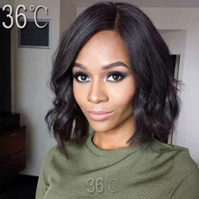Glueless Full Lace Wig Best Virgin Brazilian Short Wavy Bob Full Lace Human Hair Wigs With Baby Hair Short Bob Lace Front Wigs