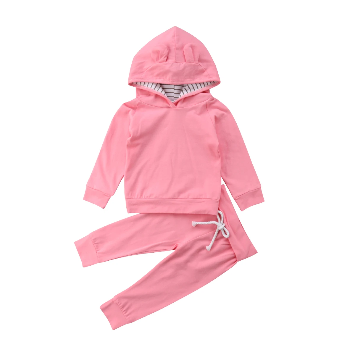 Spring Autumn Casual Lovely Newborn Baby Girls Boys Clothes Sets 2PCS Long Sleeve Striped Hooded Pink Sweatshirt Tops Pants
Spring Autumn Casual Lovely Newborn Baby Girls Boys Clothes Sets 2PCS Long Sleeve Striped Hooded Pink Sweatshirt Tops Pants