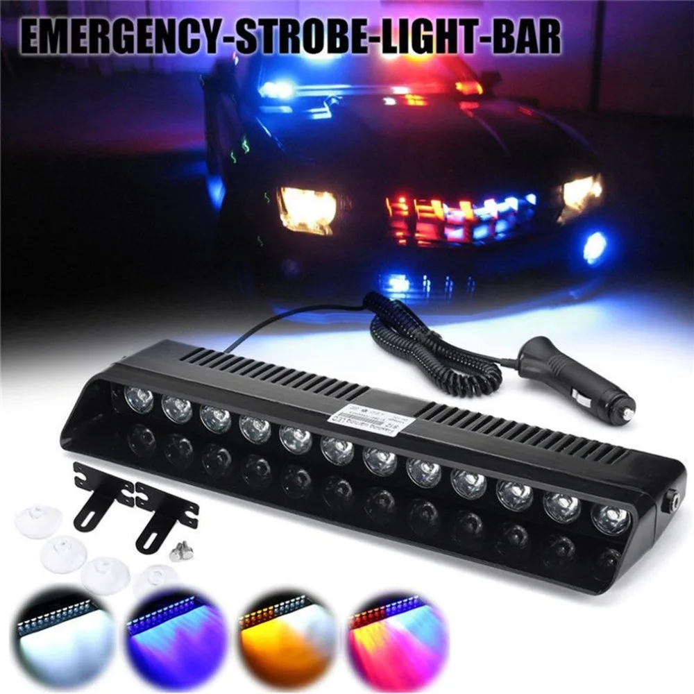 12W 12LED White Amber Light Emergency Warning Strobe Flashing Bar Hazard Security Flashing Light Car Accessory
12W 12LED White Amber Light Emergency Warning Strobe Flashing Bar Hazard Security Flashing Light Car Accessory