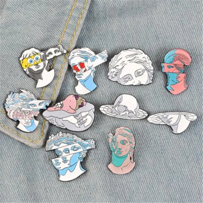 WKOUD Amazing Art Enamel Pins Split Head Sculpture Badges Custom Brooches Cartoon Sponge Patrick Clothes Lapel Pin Jewelry Gift
WKOUD Amazing Art Enamel Pins Split Head Sculpture Badges Custom Brooches Cartoon Sponge Patrick Clothes Lapel Pin Jewelry Gift